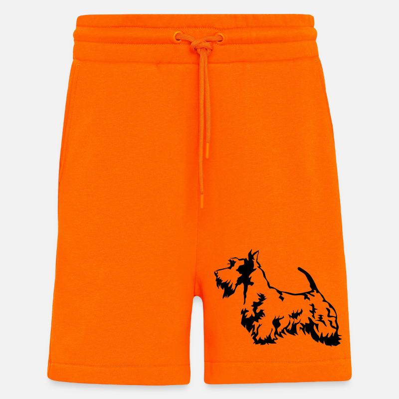 Terrier écossais - Short bio décontracté fabriqué en UE - SUNSET ORANGE