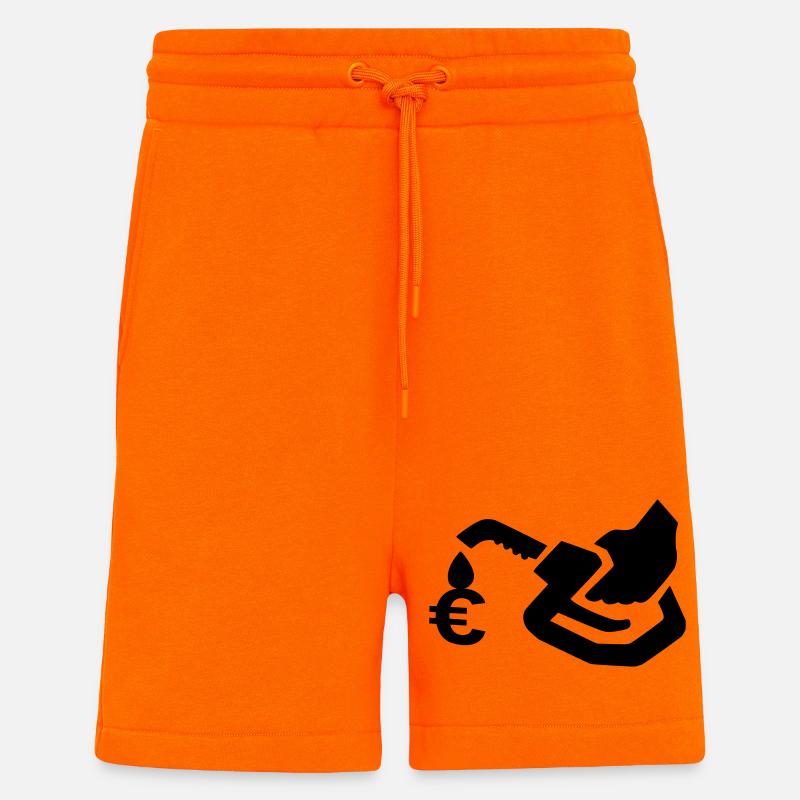 pompe à essence - Short bio décontracté fabriqué en UE - SUNSET ORANGE