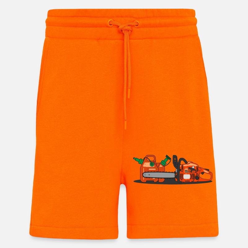 Chainsaw and Combi container - Shorts - made by SPREAD - SUNSET ORANGE
