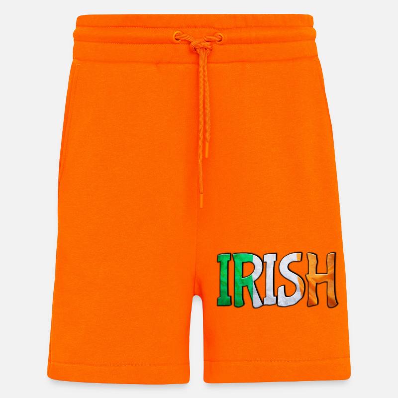 Irish Flag Letters Patchwork - Shorts - made by SPREAD - SUNSET ORANGE