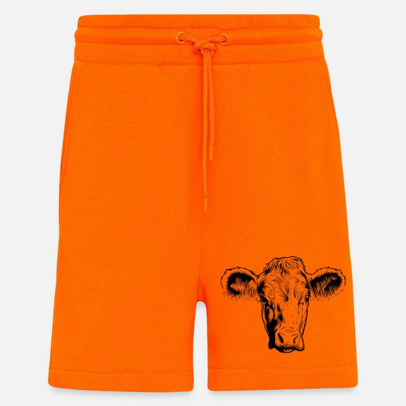 Vache Vaches - Short bio décontracté fabriqué en UE - SUNSET ORANGE