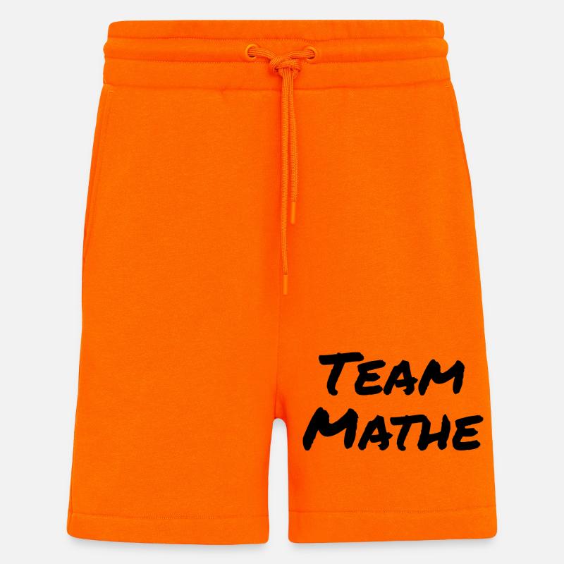 Équipe de maths - Short bio décontracté fabriqué en UE - SUNSET ORANGE