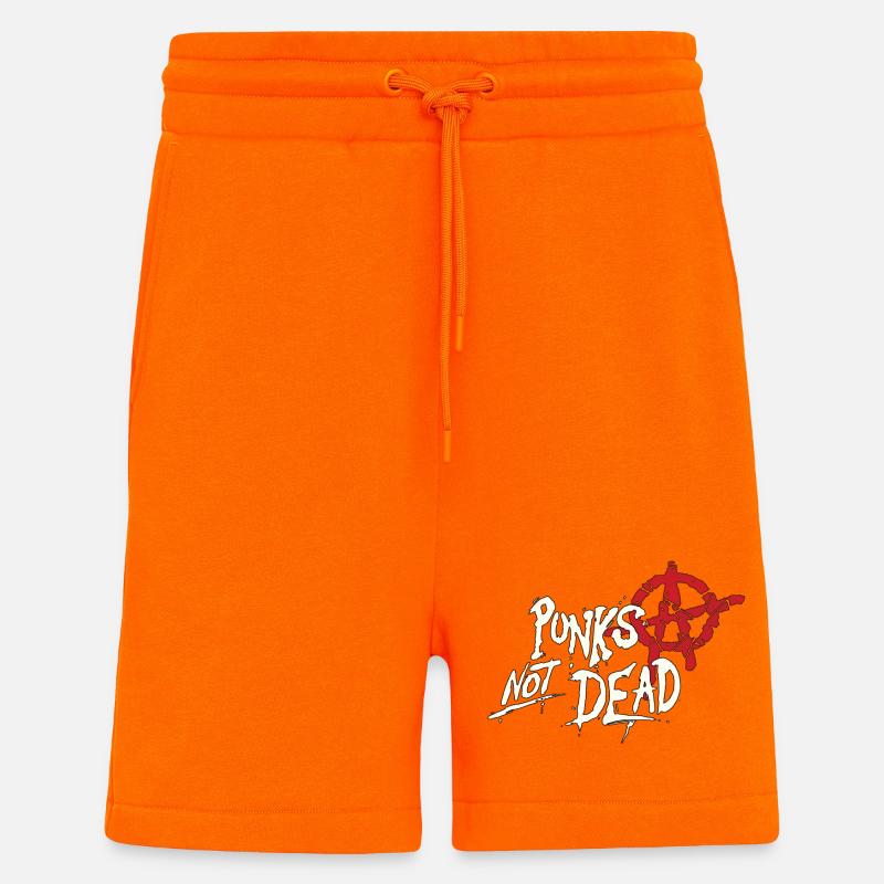 Punks Not Dead Anarcho Punk Logo - Shorts - made by SPREAD - SUNSET ORANGE