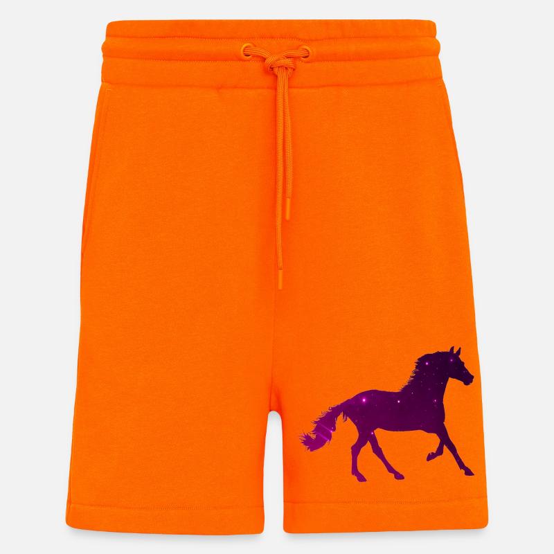 Sternenpferd - Süß Reiten Galaxy Pferd Geschenk - Shorts - made by SPREAD - SUNSET ORANGE