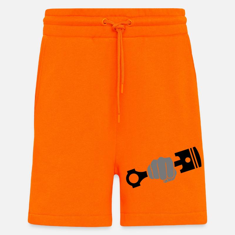 Faust hält Motor Kolben - Shorts - made by SPREAD - SUNSET ORANGE