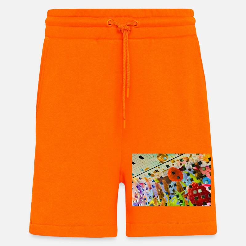 Fröhliches farbiges Blumendekor-Design - Shorts - made by SPREAD - SUNSET ORANGE