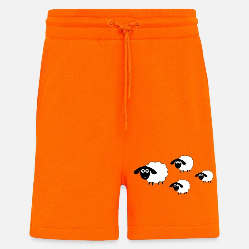 Schafe Schäfchen Lamm - Shorts - made by SPREAD - SUNSET ORANGE