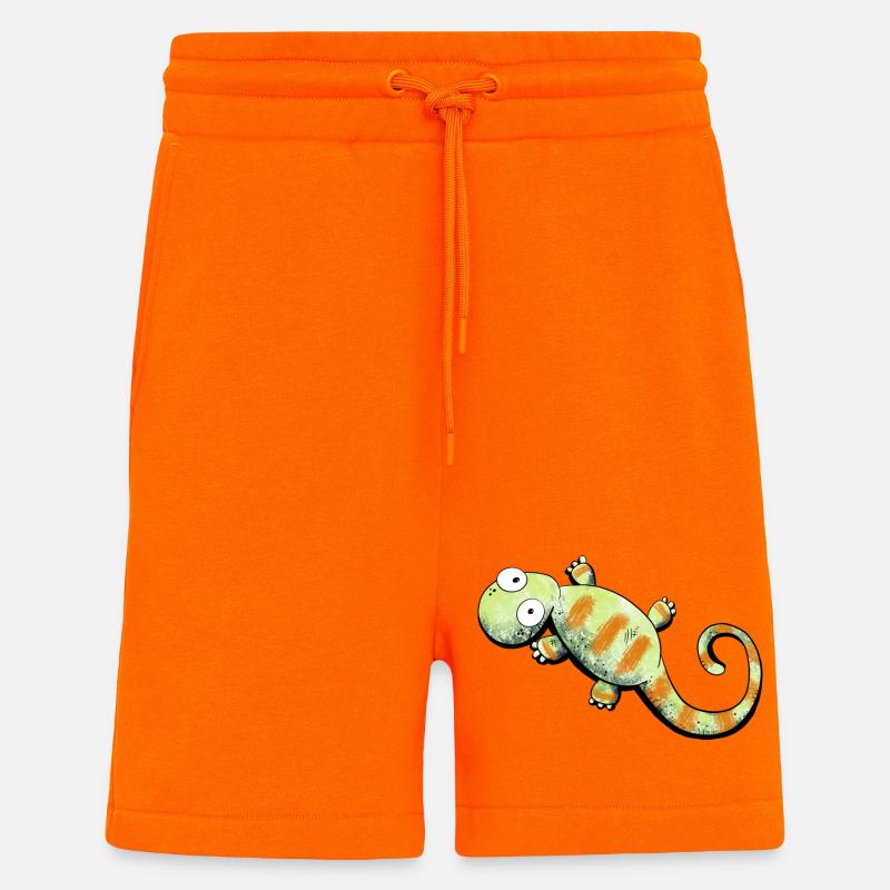 Happy Gecko I Echse - Shorts - made by SPREAD - SUNSET ORANGE