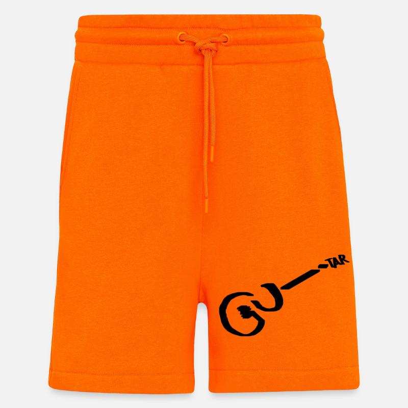 Guitar Pikto schwarz - Shorts - made by SPREAD - SUNSET ORANGE