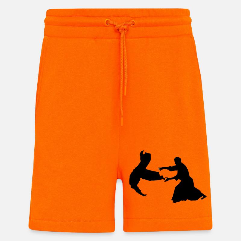 Lancer d’Aïkido - Short bio décontracté fabriqué en UE - SUNSET ORANGE