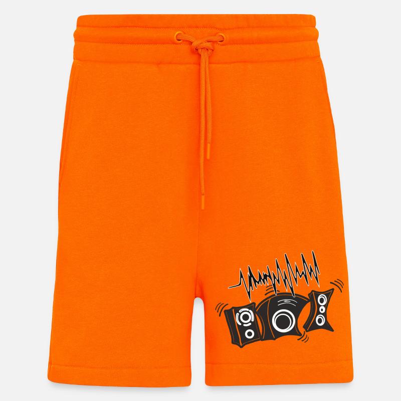 Musikboxen Disco Bässe - Shorts - made by SPREAD - SUNSET ORANGE