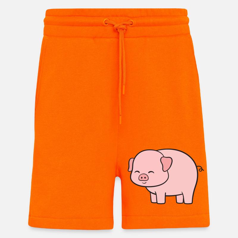 Cochons Cochons - Short bio décontracté fabriqué en UE - SUNSET ORANGE