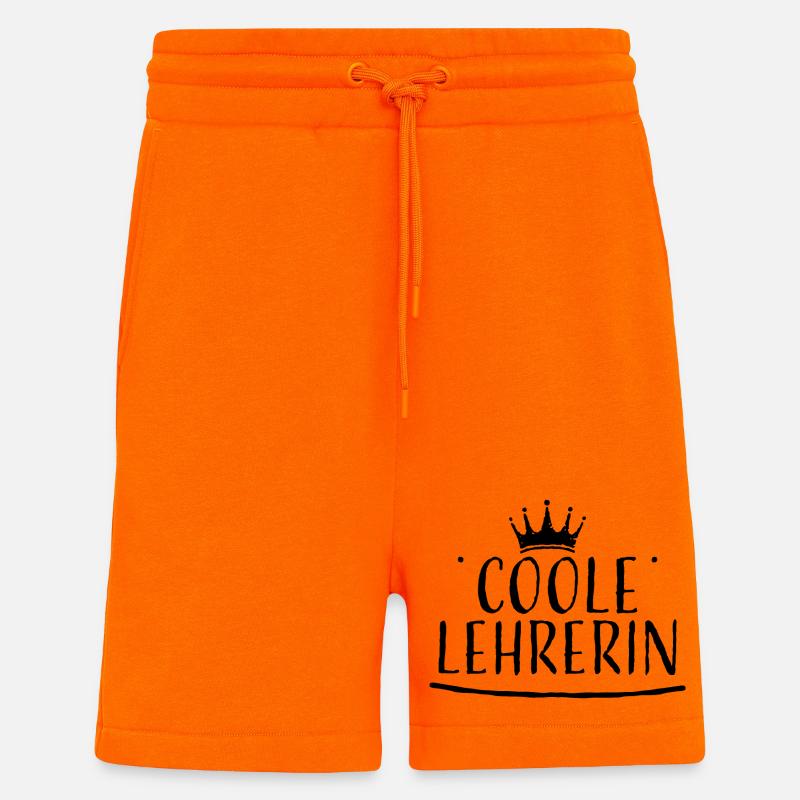 Krone schwarz coole lehrerin - Shorts - made by SPREAD - SUNSET ORANGE