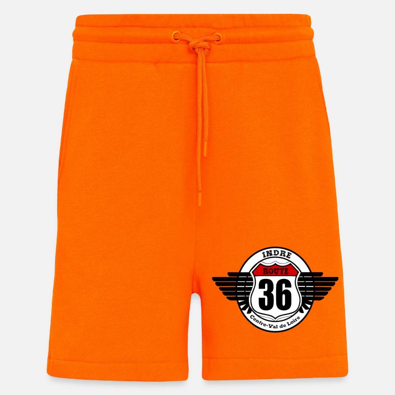 LA ROUTE 36 - Short bio décontracté fabriqué en UE - SUNSET ORANGE