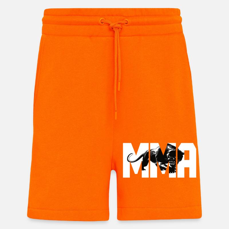 MMA Design mit einer Raubkatze - Shorts - made by SPREAD - SUNSET ORANGE