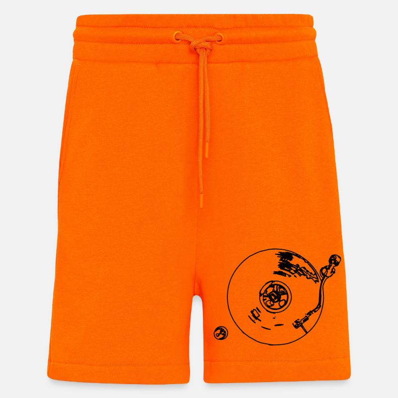 Électrophone - Short bio décontracté fabriqué en UE - SUNSET ORANGE