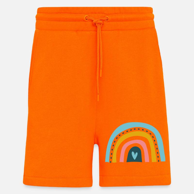 Regenbogen mit Herz - Shorts - made by SPREAD - SUNSET ORANGE