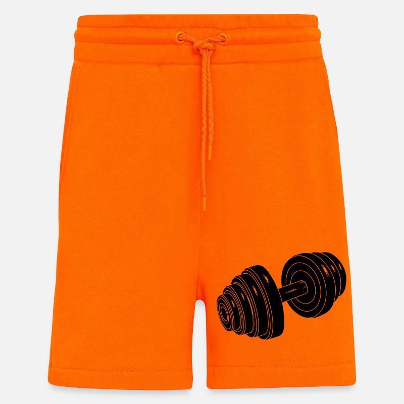 Dumbel Gym Gewicht - Shorts - made by SPREAD - SUNSET ORANGE