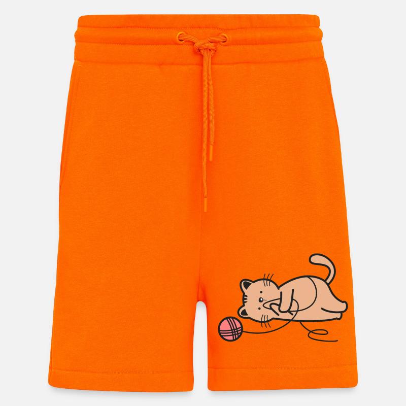 Chats Chats - Short bio décontracté fabriqué en UE - SUNSET ORANGE