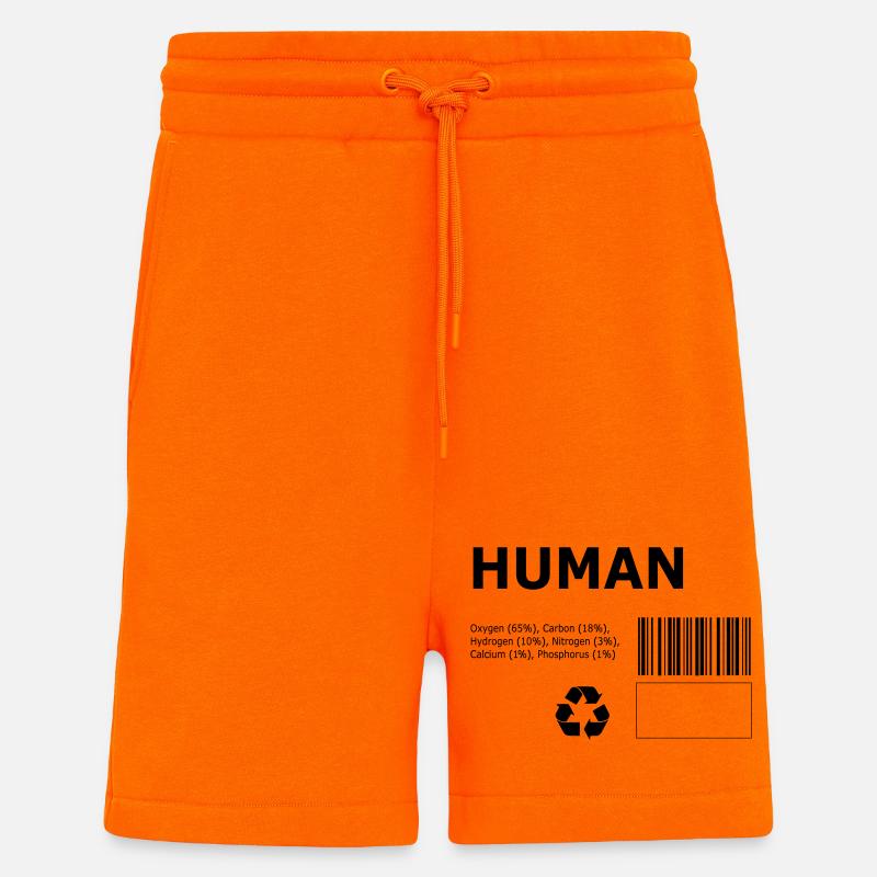 Humain - Short bio décontracté fabriqué en UE - SUNSET ORANGE