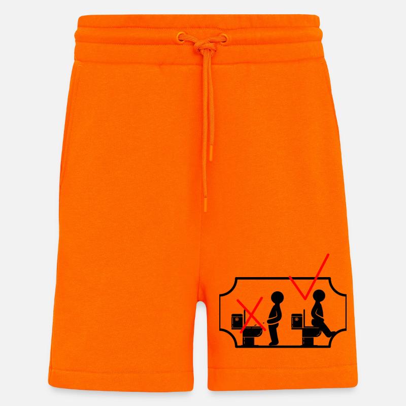 WC Aufkleber - Shorts - made by SPREAD - SUNSET ORANGE