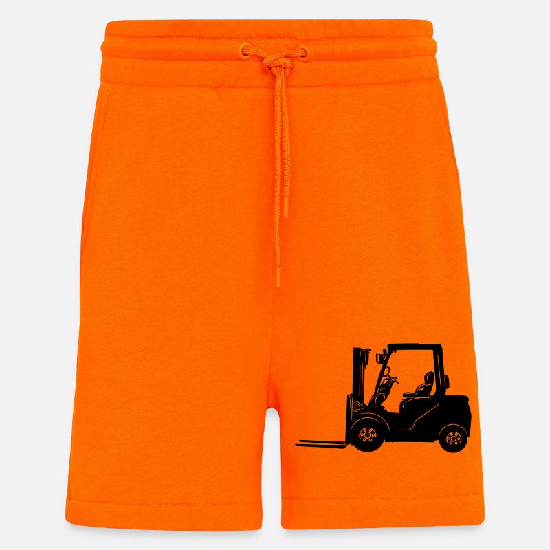 Chariot élévateur Élévateur, poignée, chariot élévateur - Short bio décontracté fabriqué en UE - SUNSET ORANGE