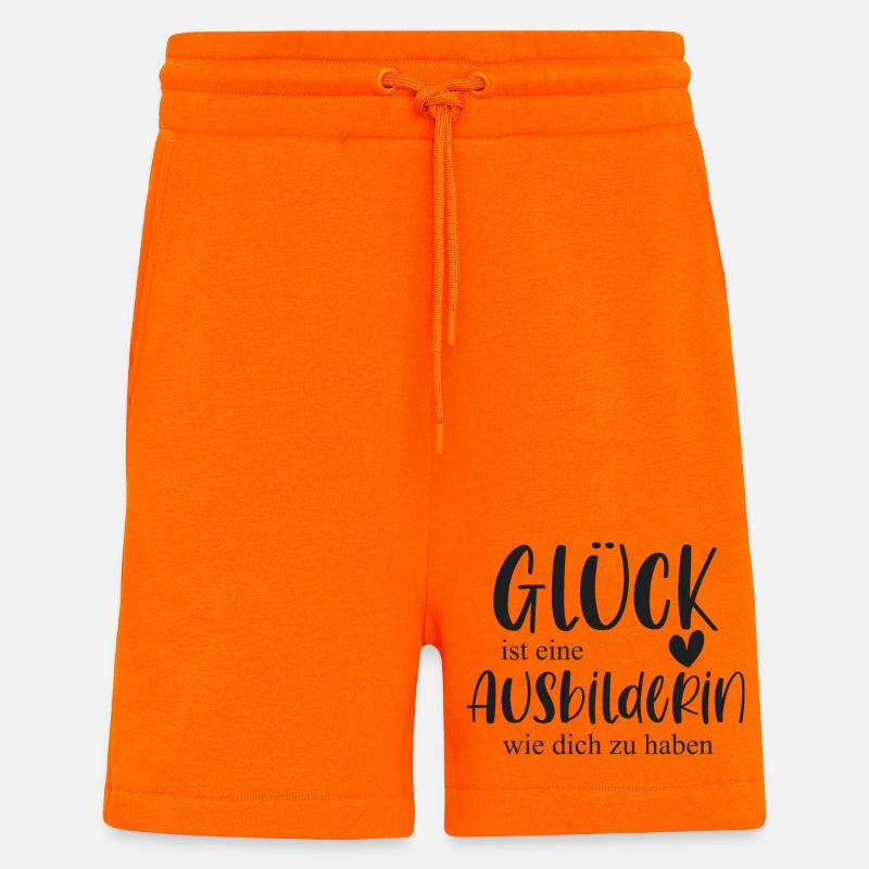 Ausbilderin Bedanken Geschenk Glück - Shorts - made by SPREAD - SUNSET ORANGE