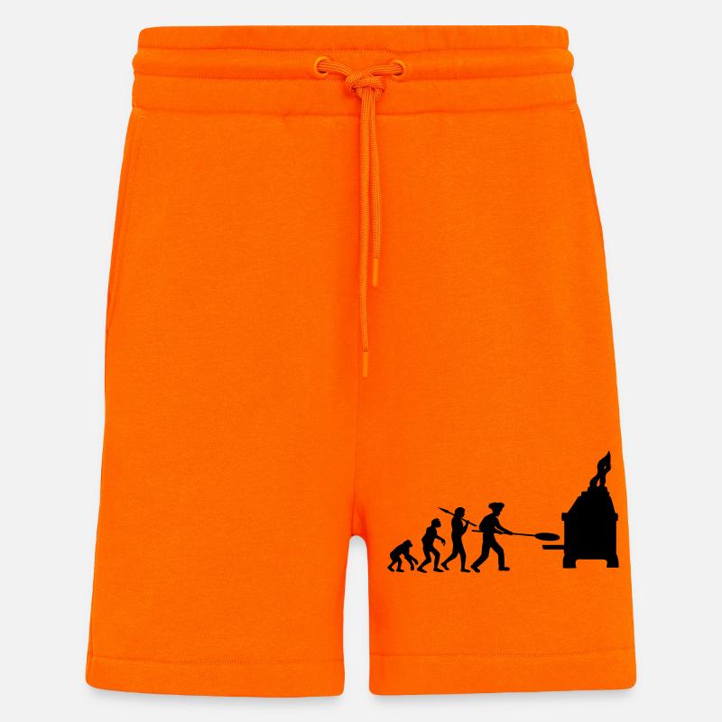 Evolution Pizza Bäcker - Shorts - made by SPREAD - SUNSET ORANGE