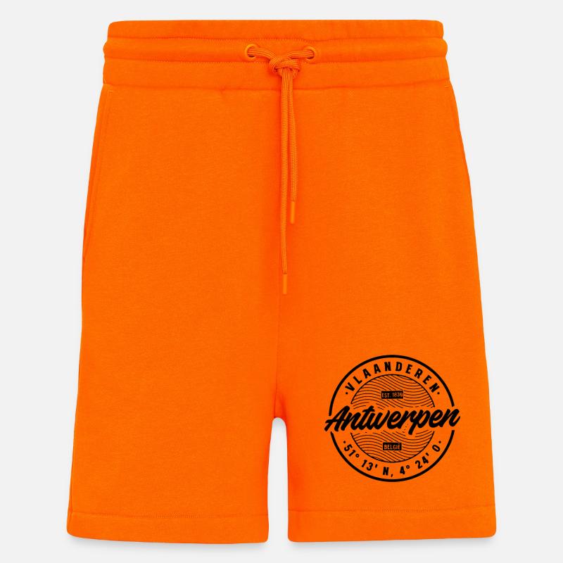 Antwerpen Retro Badge - Shorts - made by SPREAD - SUNSET ORANGE