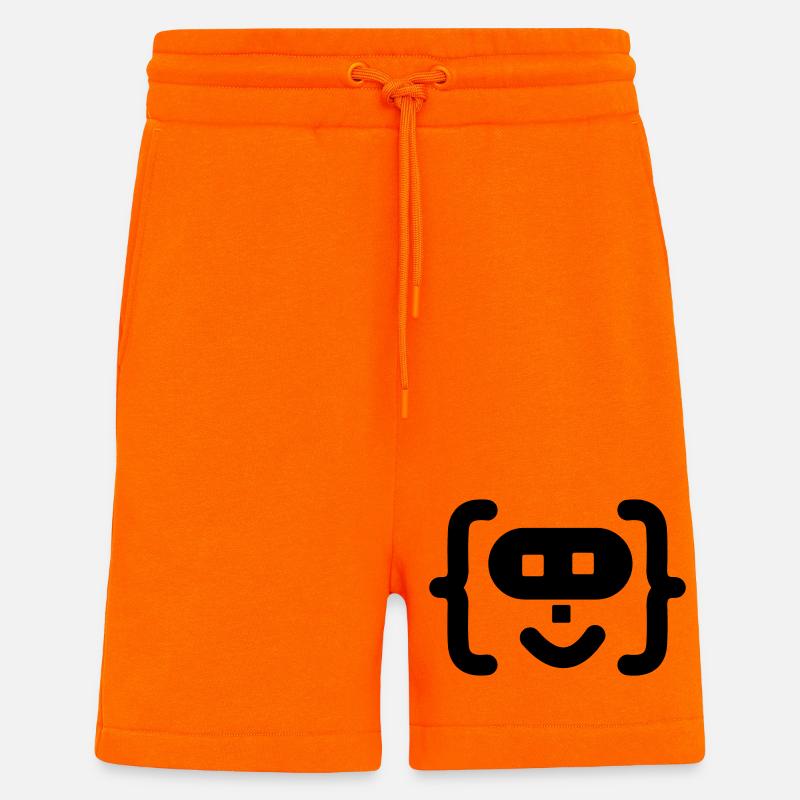 Hacker programmer code logo - Shorts - made by SPREAD - SUNSET ORANGE
