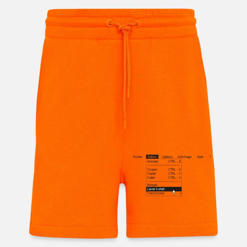 Menu informatique - Short bio décontracté fabriqué en UE - SUNSET ORANGE