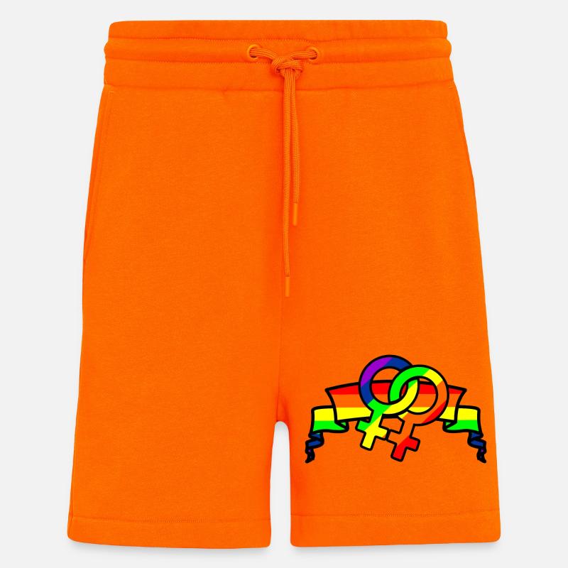 Regenbogen lesbies stolzes Logo - Shorts - made by SPREAD - SUNSET ORANGE