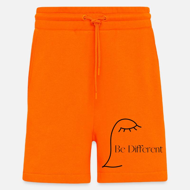 Être différent des autres - Short bio décontracté fabriqué en UE - SUNSET ORANGE