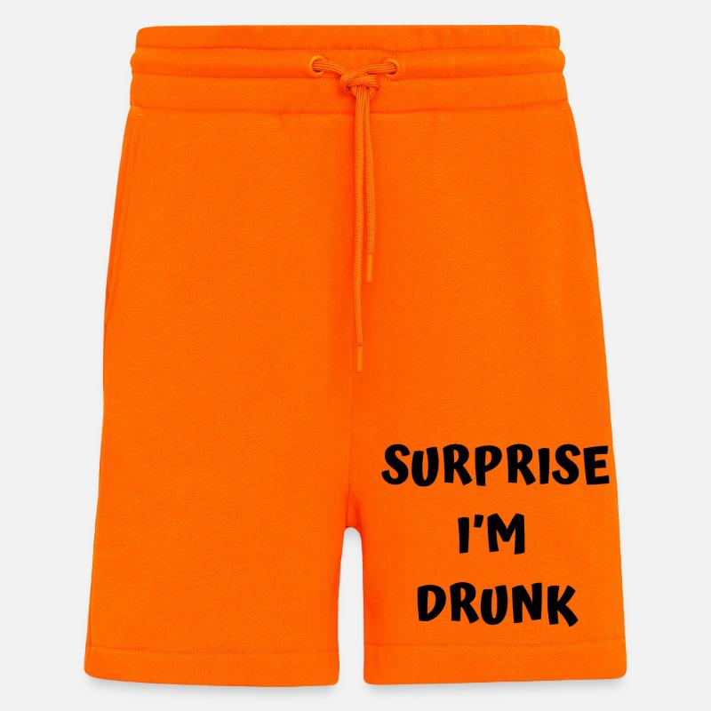 Funny drunk text - Shorts - made by SPREAD - SUNSET ORANGE