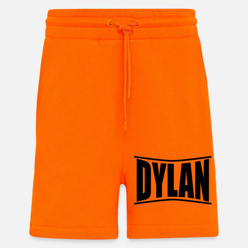 Idée cadeau t-shirt Dylan - Short bio décontracté fabriqué en UE - SUNSET ORANGE