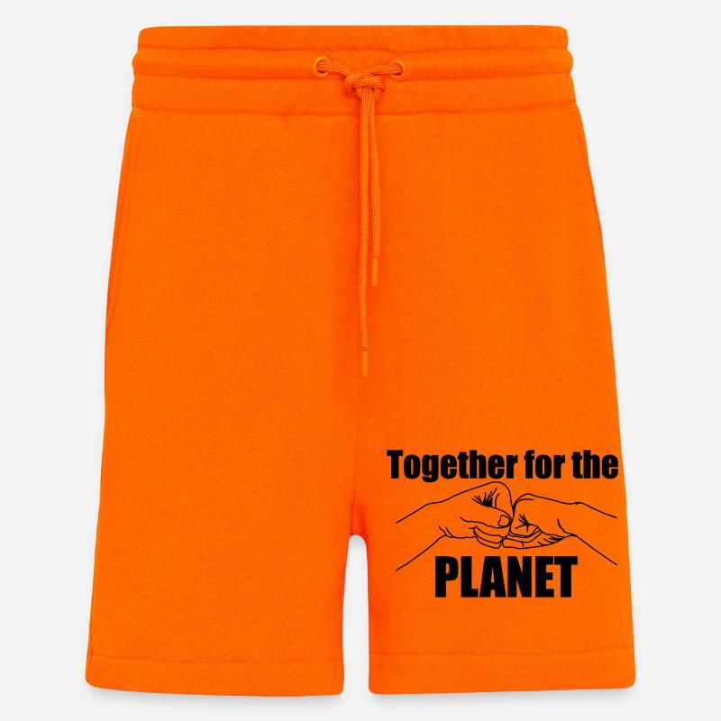 Ensemble pour notre terre - Short bio décontracté fabriqué en UE - SUNSET ORANGE
