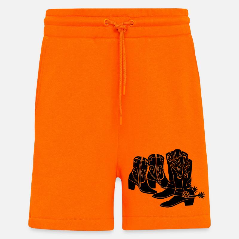Damen Herren Westernstiefel - Shorts - made by SPREAD - SUNSET ORANGE