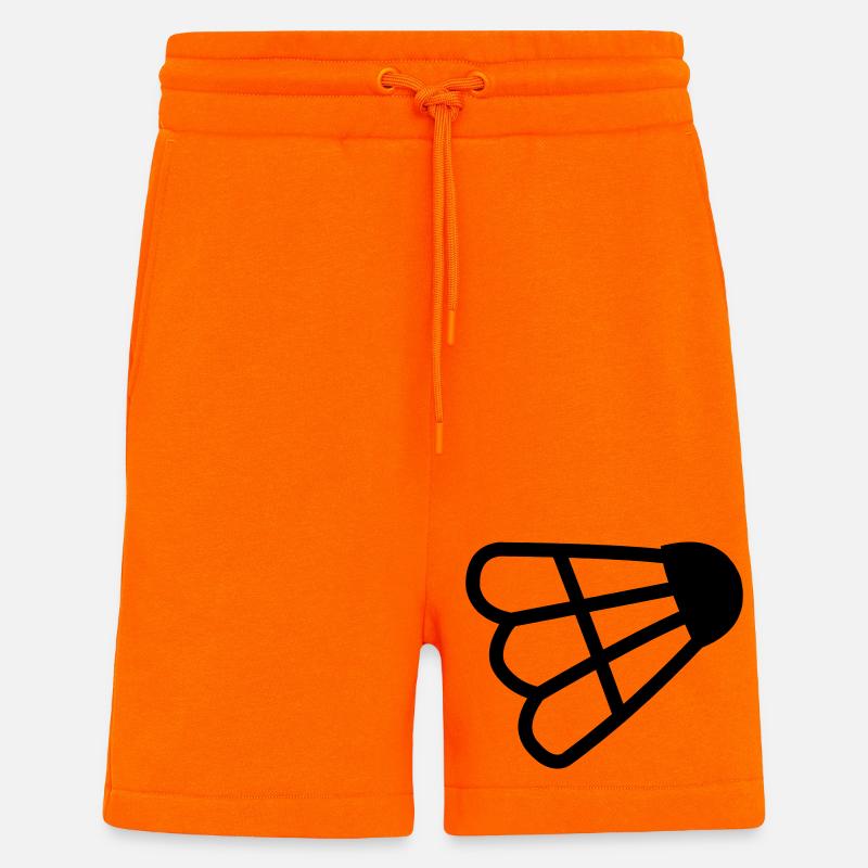 Badminton einfaches Shuttle-Logo - Shorts - made by SPREAD - SUNSET ORANGE