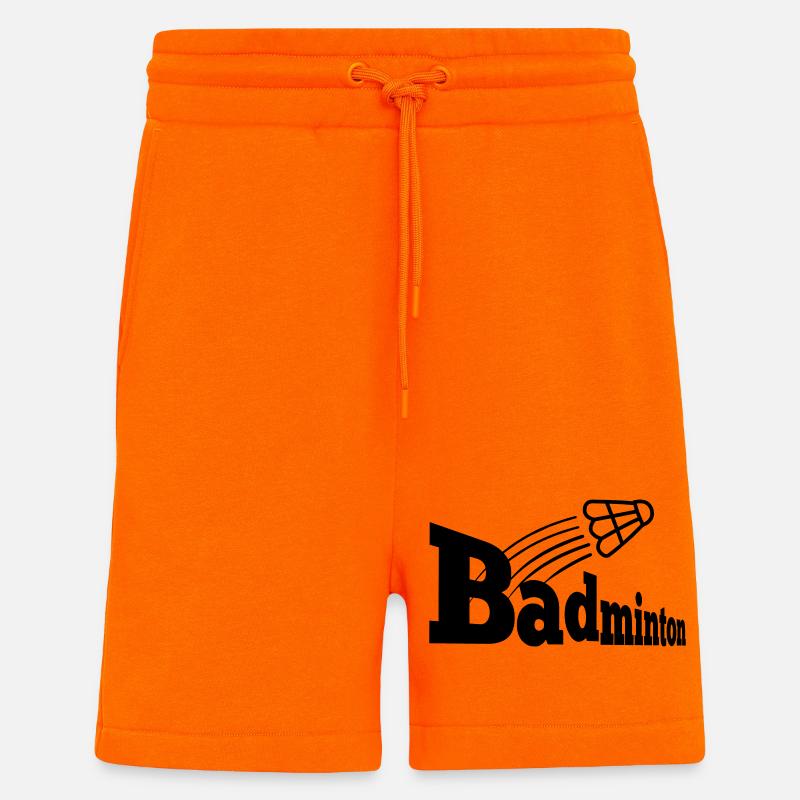 Bagminton-Perspektive mit Shuttle - Shorts - made by SPREAD - SUNSET ORANGE