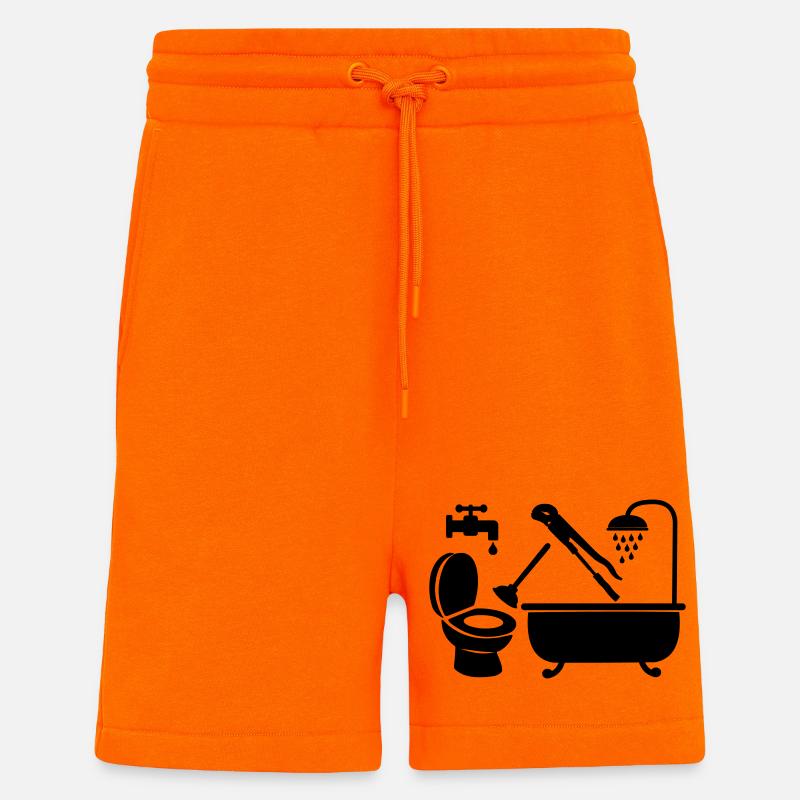 Logo Klempnerfirma - Shorts - made by SPREAD - SUNSET ORANGE