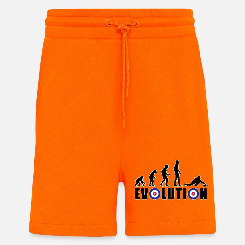 EVOLUTION CURLING Curling Gift Winter - Shorts - made by SPREAD - SUNSET ORANGE