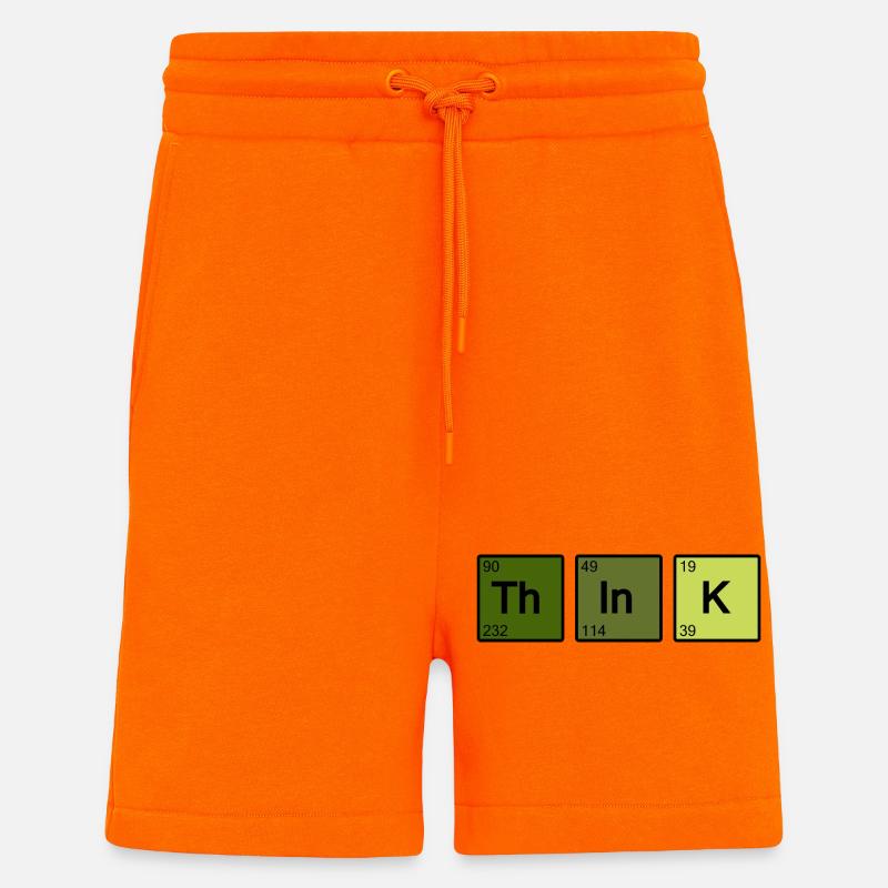 Think (vert) - Short bio décontracté fabriqué en UE - SUNSET ORANGE