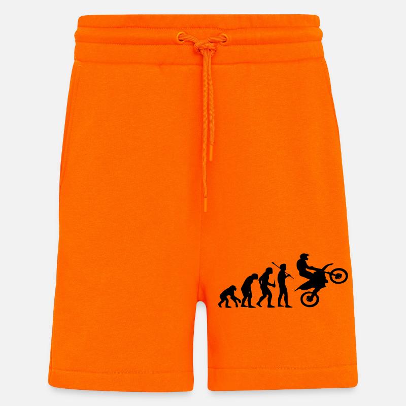 Evolution Affe zu Motocross - Shorts - made by SPREAD - SUNSET ORANGE