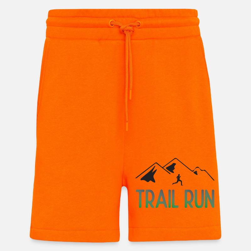 Course de sentier - Short bio décontracté fabriqué en UE - SUNSET ORANGE