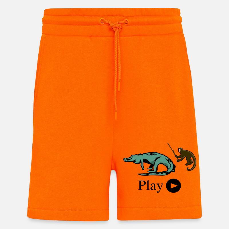 Affe und Krokodil - Shorts - made by SPREAD - SUNSET ORANGE