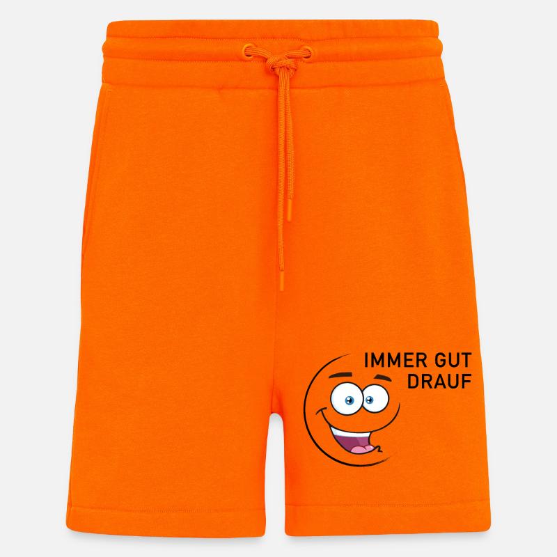 Immer gut drauf | smiley - Shorts - made by SPREAD - SUNSET ORANGE