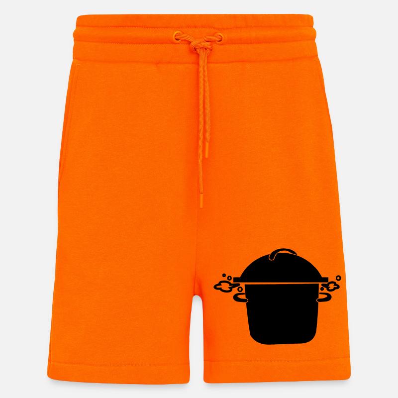 Poêle à soupe bouillante - Short bio décontracté fabriqué en UE - SUNSET ORANGE
