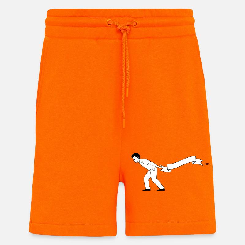 man pulls Banner | Banner bearer - Shorts - made by SPREAD - SUNSET ORANGE
