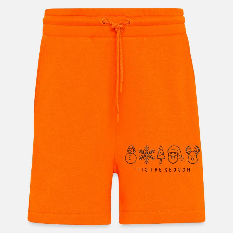 Ensemble d’icônes de vacances d’hiver - Short bio décontracté fabriqué en UE - SUNSET ORANGE