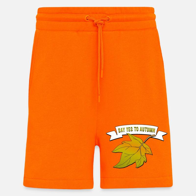 Dites oui à l’automne - Short bio décontracté fabriqué en UE - SUNSET ORANGE